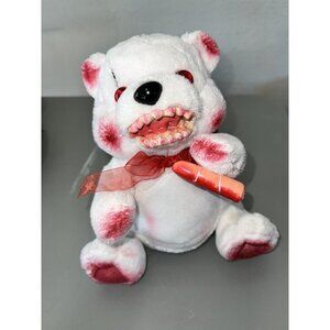 Morbid Ent. FERAL FUZZY BEAR Talking Animated Light-Up Bloody Plush Horror